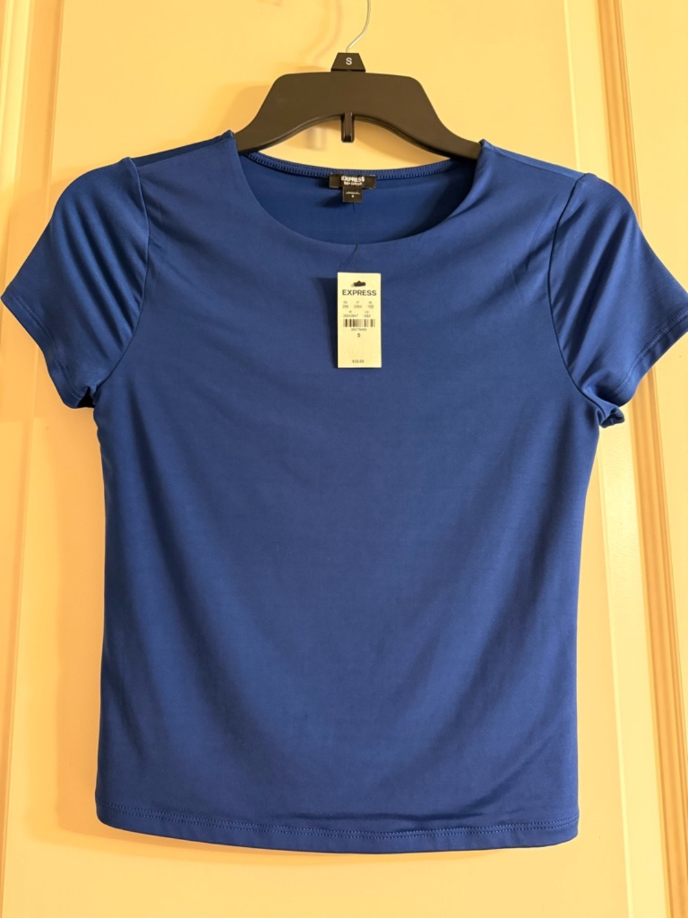 Express Women’s Blue Short Sleeve Crew Neck Tee